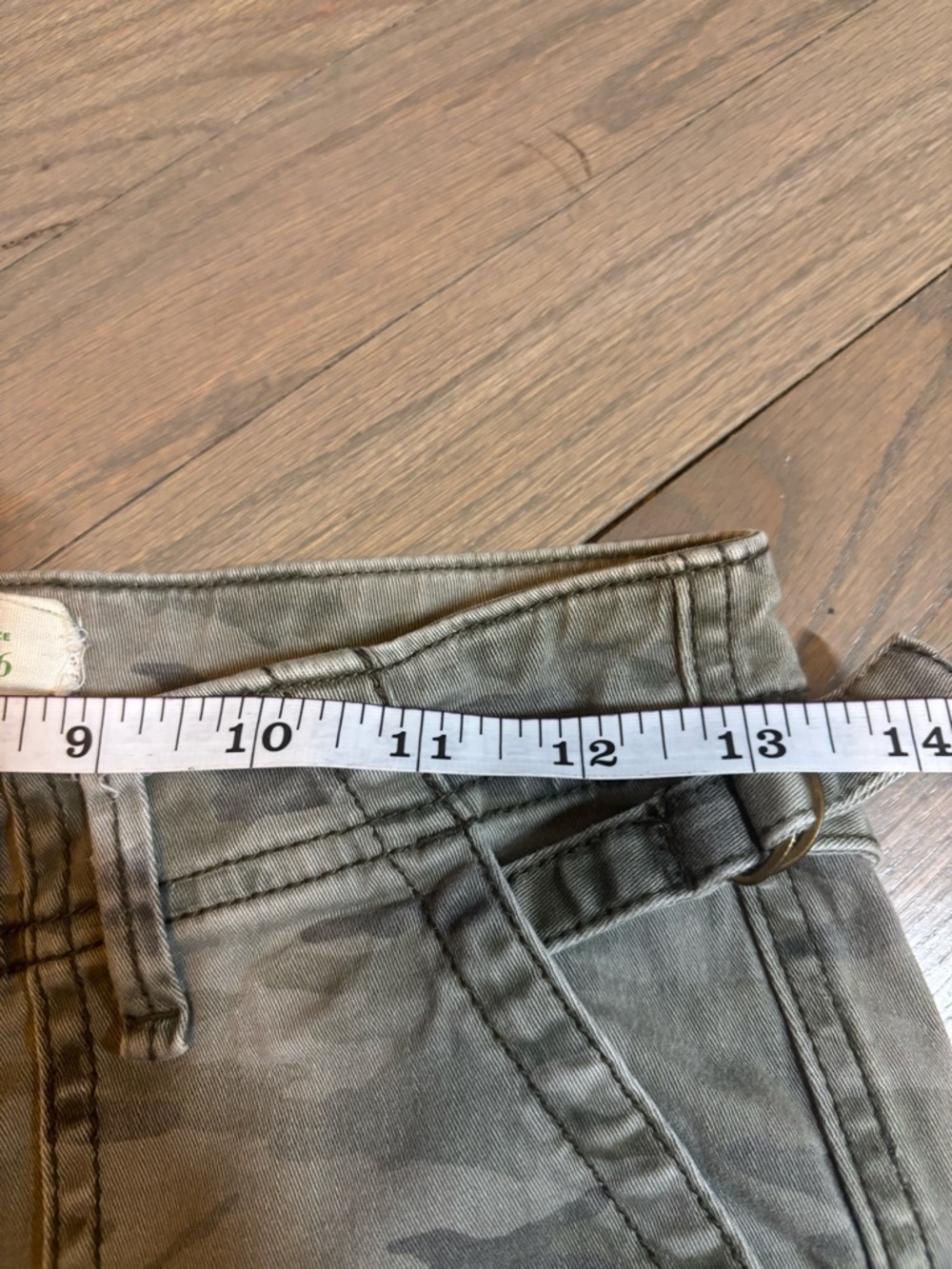 Anthropologie Olive Camo Straight-Leg Utility Jeans - Picture 4 of 7